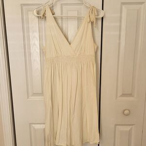 American Eagle off white spaghetti tie strap dress
